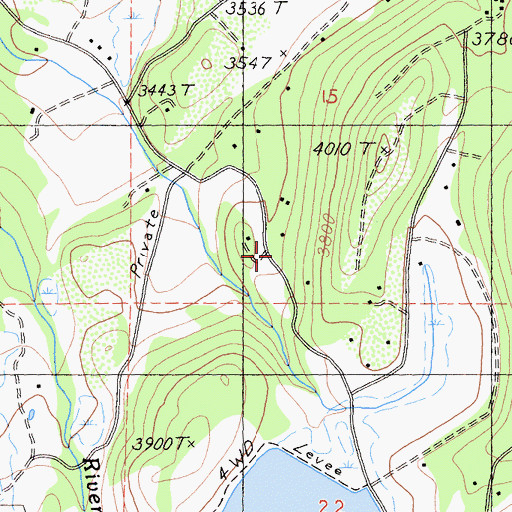 Topographic Map of Hammond Ranch Fire Company, CA