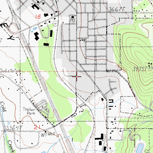 Topographic Map of Mount Shasta Ambulance, CA