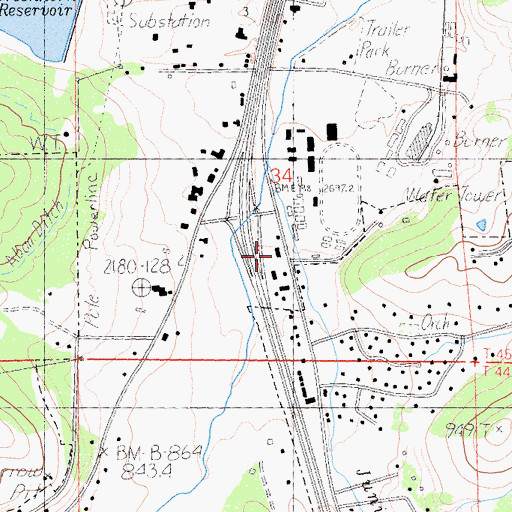 Topographic Map of California Department of Forestry and Fire Protection Yreka, CA