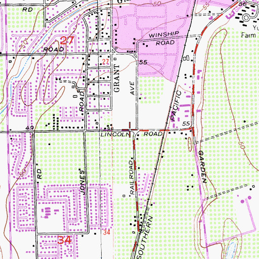 Topographic Map of Yuba City Fire Department Station 3, CA