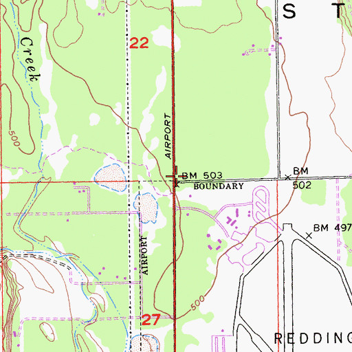 Topographic Map of California Department of Forestry and Fire Protection Region Northern Cascade, CA