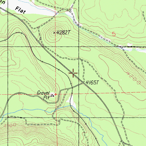 Topographic Map of California Department of Forestry and Fire Protection Pondosa, CA