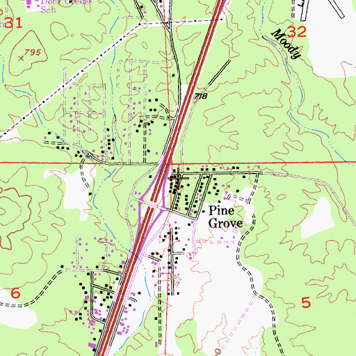 Topographic Map of Shasta Lake Fire Protection District Station 2, CA