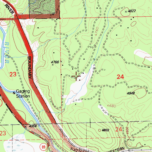 Topographic Map of C Road Fire Department, CA
