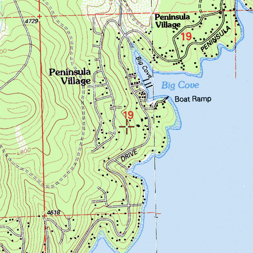 Topographic Map of Peninsula Fire Protection District Station 1, CA