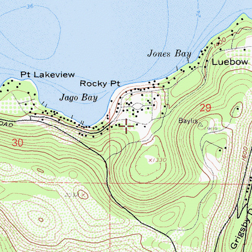 Topographic Map of Lake County Fire Station, CA
