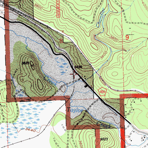 Topographic Map of Quincy Fire Protection District Station 3, CA