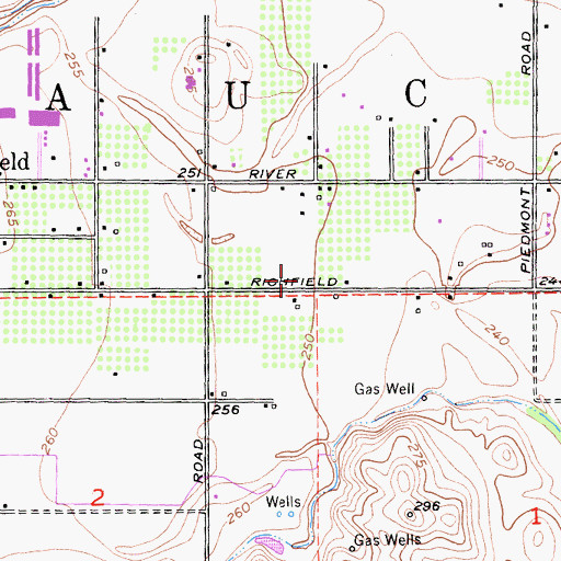 Topographic Map of Tehama County Fire Department Station 11 Richfield, CA