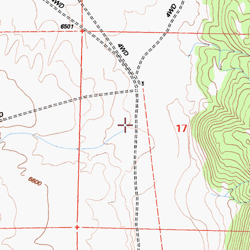 Topographic Map of Klondike Canyon, CA