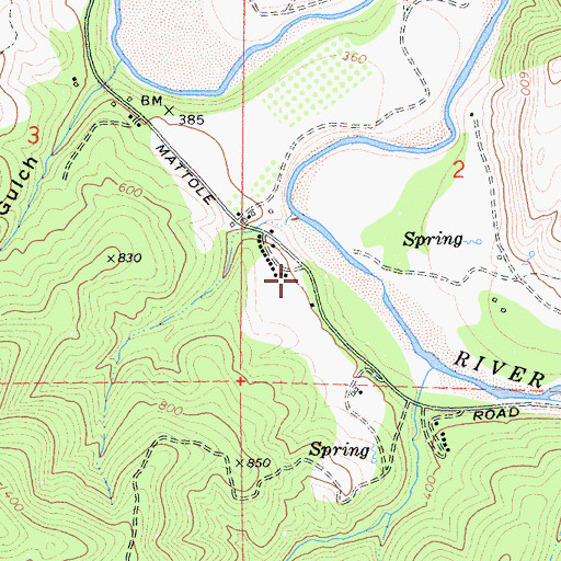 Topographic Map of Honeydew Volunteer Fire Company, CA