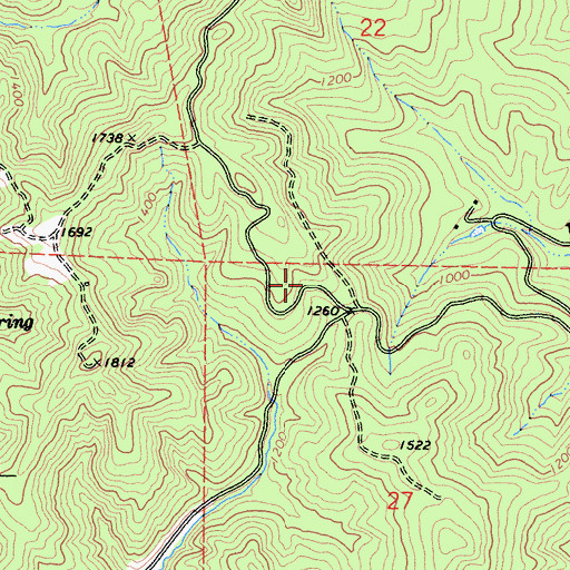 Topographic Map of Telegraph Ridge Fire Department, CA