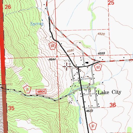 Topographic Map of Lake City Fire Protection District, CA