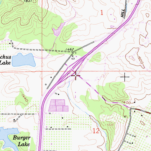 Topographic Map of Lakeport Fire Protection District Station 52, CA