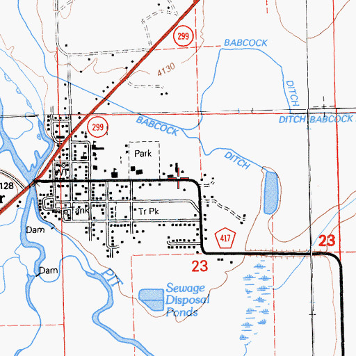 Topographic Map of California Department of Forestry and Fire Protection Lassen Modoc Unit Bieber, CA