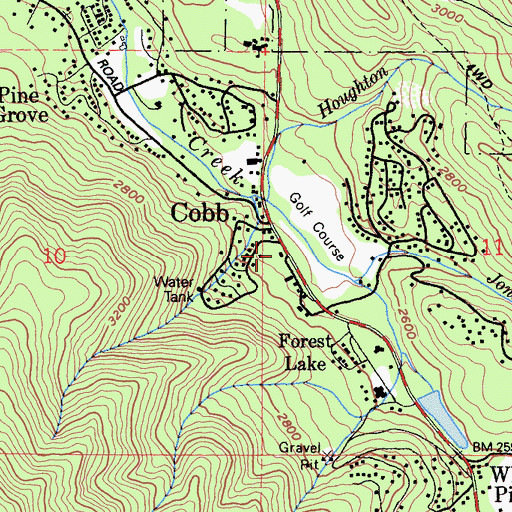 Topographic Map of Department of Forestry and Fire Protection South Lake County Fire Protection District Station 62, CA