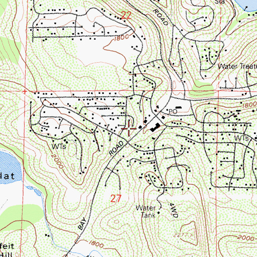 Topographic Map of Kelseyville Fire Protection District Station 56, CA