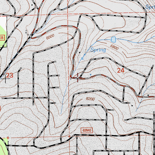 Topographic Map of Deer Springs Fire Protection District, CA