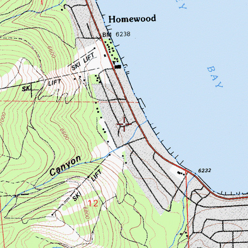 Topographic Map of North Tahoe Fire Protection District Station 53 North Tahoe, CA