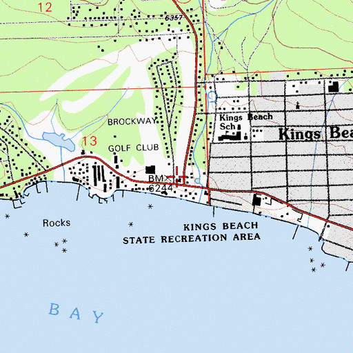 Topographic Map of North Tahoe Fire Protection District Station 52 North Tahoe, CA