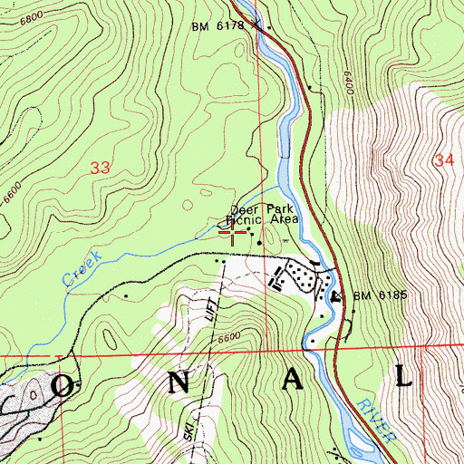Topographic Map of North Tahoe Fire Protection District Station 56 Alpine Meadows, CA