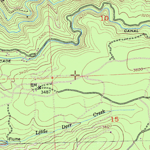 Topographic Map of Nevada County Consolidated Fire District Station 80, CA