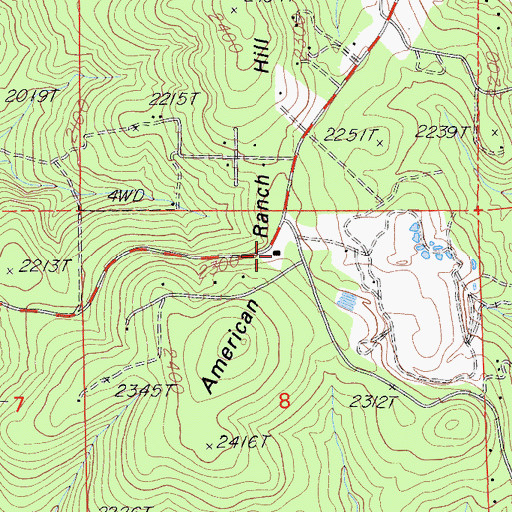Topographic Map of Nevada County Consolidated Fire District Station 92, CA