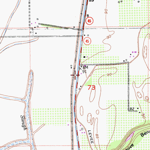 Topographic Map of Glenn - Codora Fire Protection District / Glenn - Codora Fire Department, CA