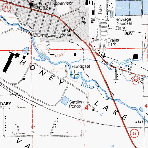 Topographic Map of Bureau of Land Management Eagle Lake Field Office, CA