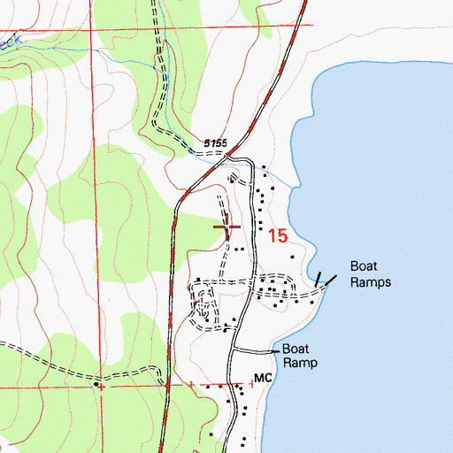 Topographic Map of Stones Bengard Community Services District, CA