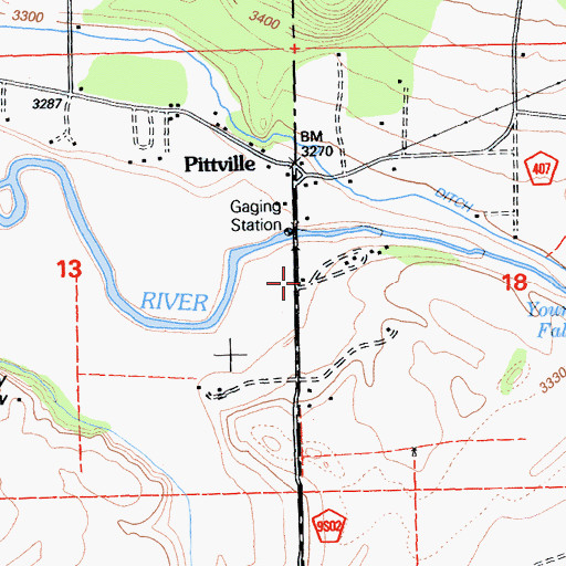 Topographic Map of Northwest Lassen County Fire Protection District, CA