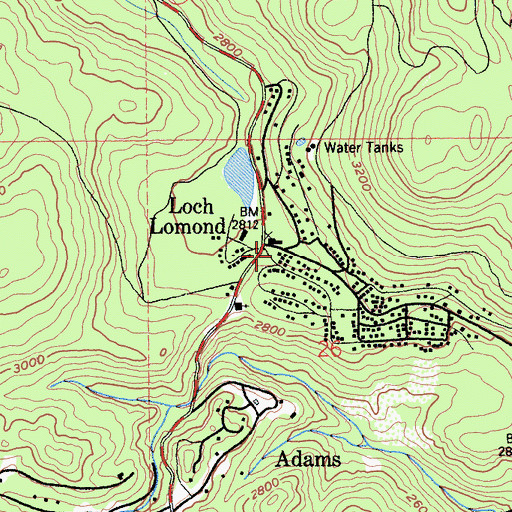 Topographic Map of Department of Forestry and Fire Protection South Lake County Fire Protection District Station 64, CA