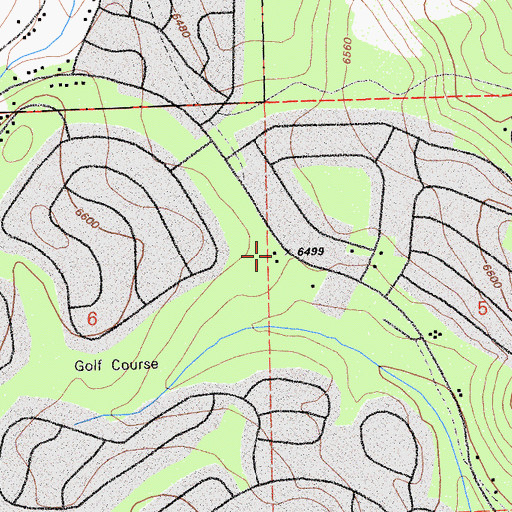 Topographic Map of Truckee Fire Protection District Station 94 Tahoe Donner, CA