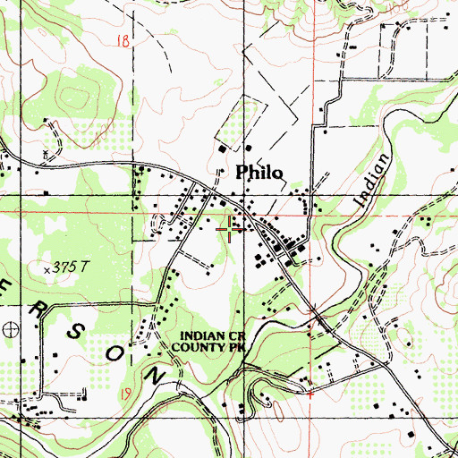 Topographic Map of Anderson Valley Volunteer Fire Department Station 742, CA