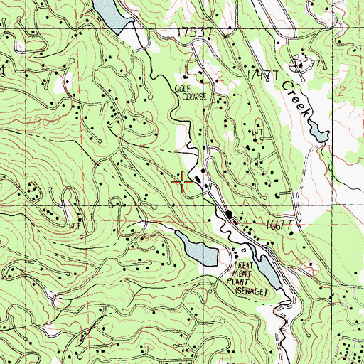 Topographic Map of Brooktrails Fire Department, CA
