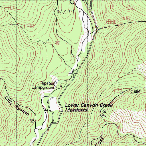 Topographic Map of Junction City Fire Protection District Station 3, CA