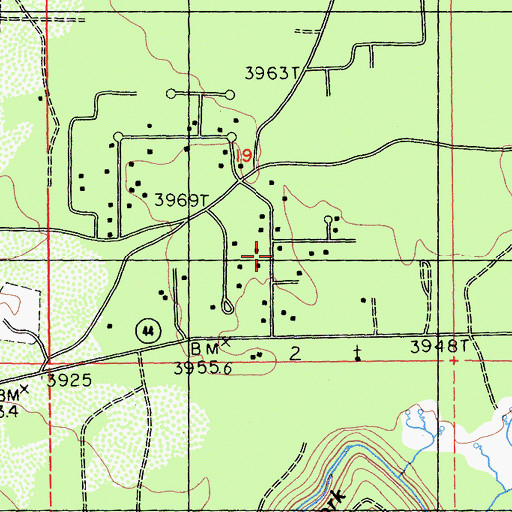 Topographic Map of Shingletown Volunteer Fire Company Substation, CA