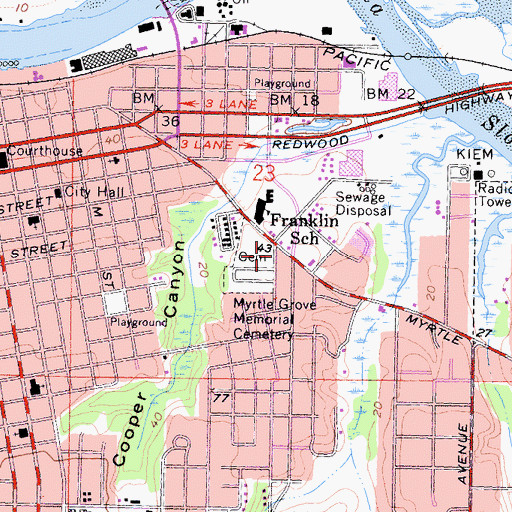 Topographic Map of Eureka Fire Department Station 4, CA