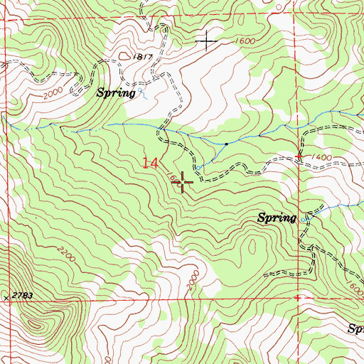 Topographic Map of Salmon Creek Volunteer Fire Department, CA