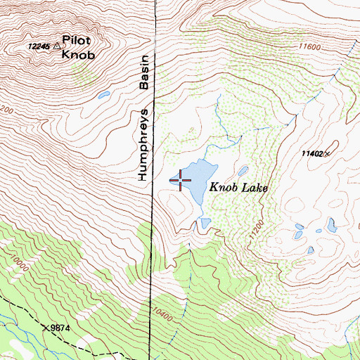 Topographic Map of Knob Lake, CA