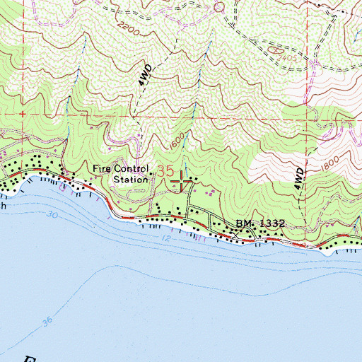 Topographic Map of California Department of Forestry and Fire Protection Clearlake Oaks Station, CA