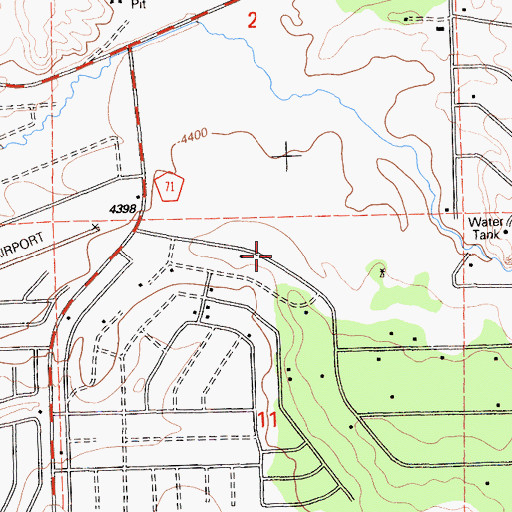 Topographic Map of California Pines Lake Fire Station, CA