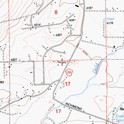 Topographic Map of Susan River Fire Protection District Station 1, CA