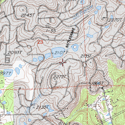 Topographic Map of Nevada County Fire District 89, CA