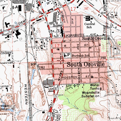 Topographic Map of El Medio Fire Department, CA