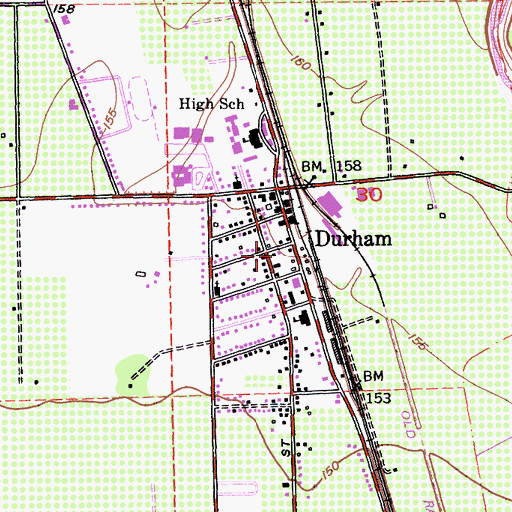 Topographic Map of Butte County Fire Department Station 45, CA
