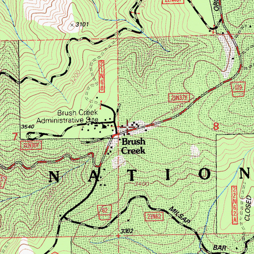 Topographic Map of Butte County Fire Department Station 60, CA