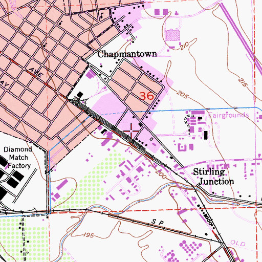 Topographic Map of Butte County Fire Department Station 44, CA