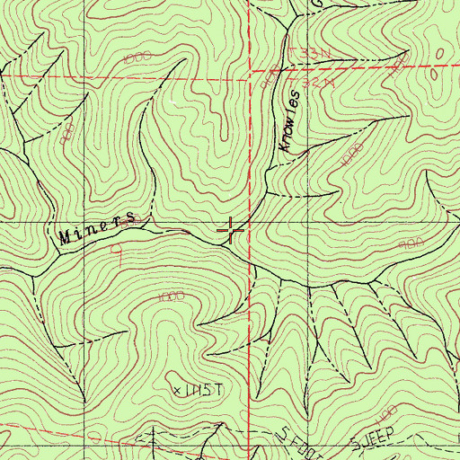 Topographic Map of Knowles Gulch, CA