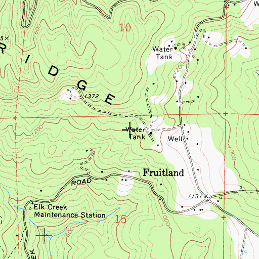Topographic Map of Fruitland Volunteer Fire Company, CA