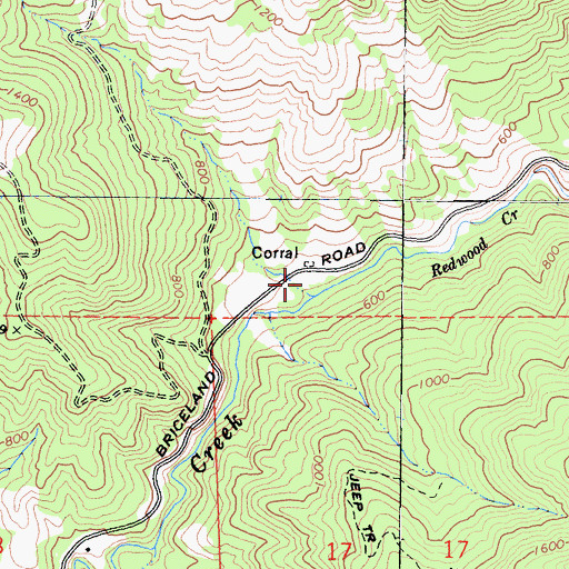 Topographic Map of Beginnings Volunteer Fire Department Station 1, CA